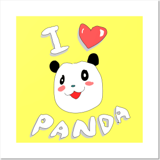 I Love Panda Posters and Art